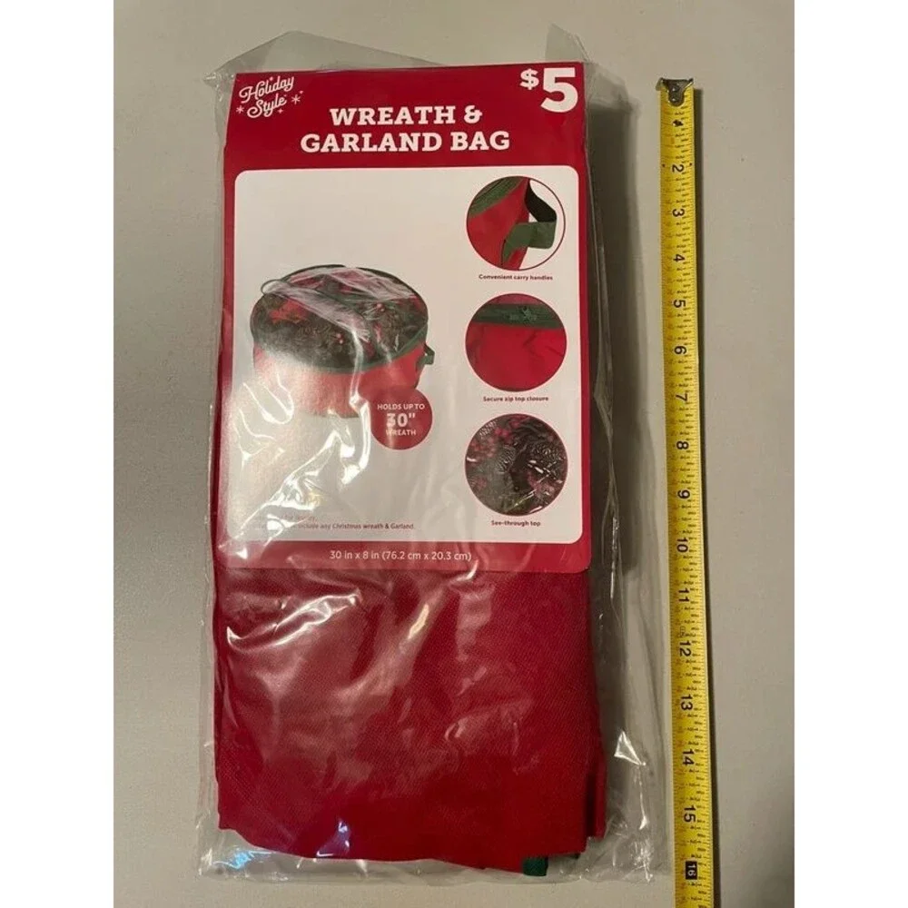 Wreath & Garland Storage Bag Christmas Holiday